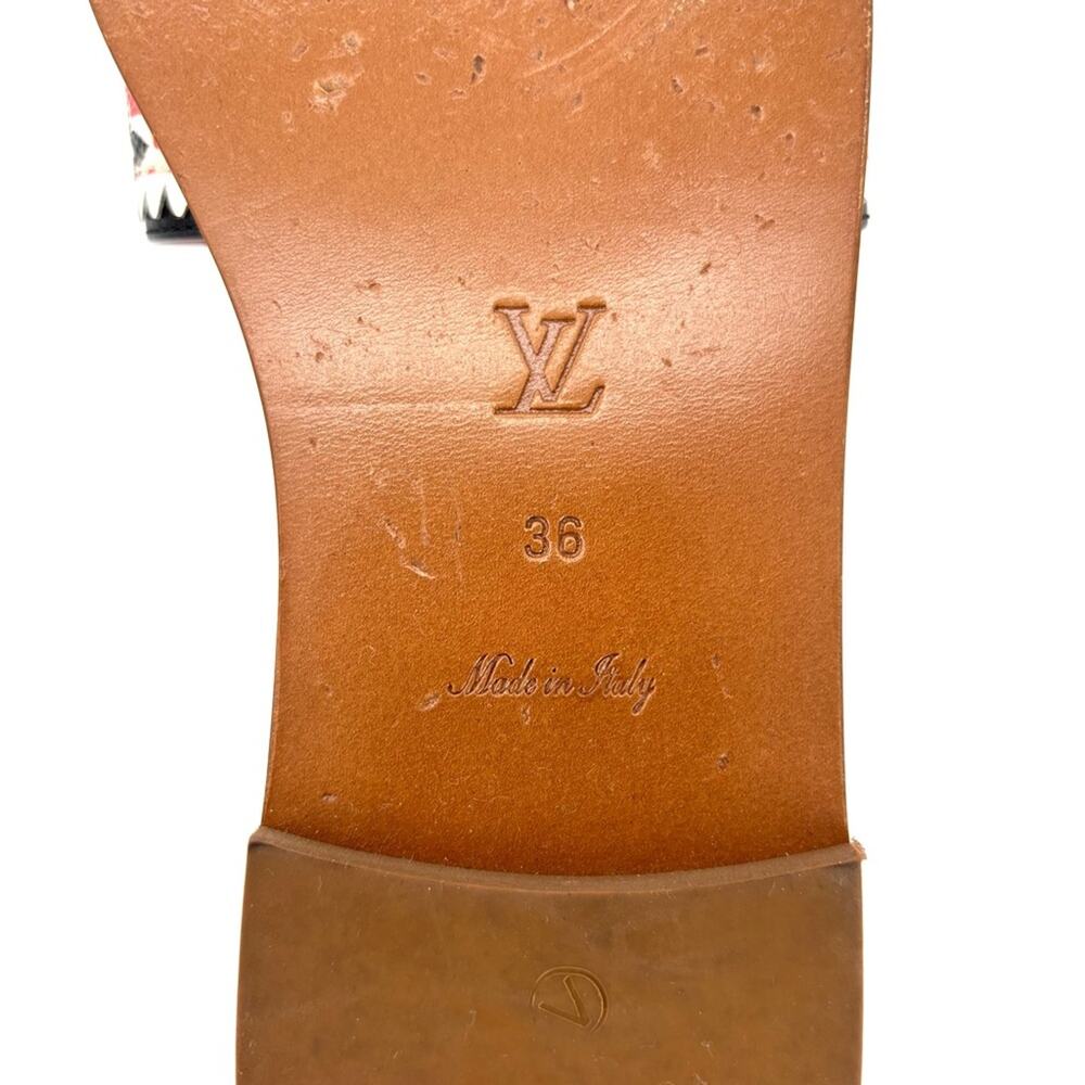 Louis Vuitton Crafty Lock It LV Monogram Slides Mules Flats Sandals 36 - Picture 8 of 9